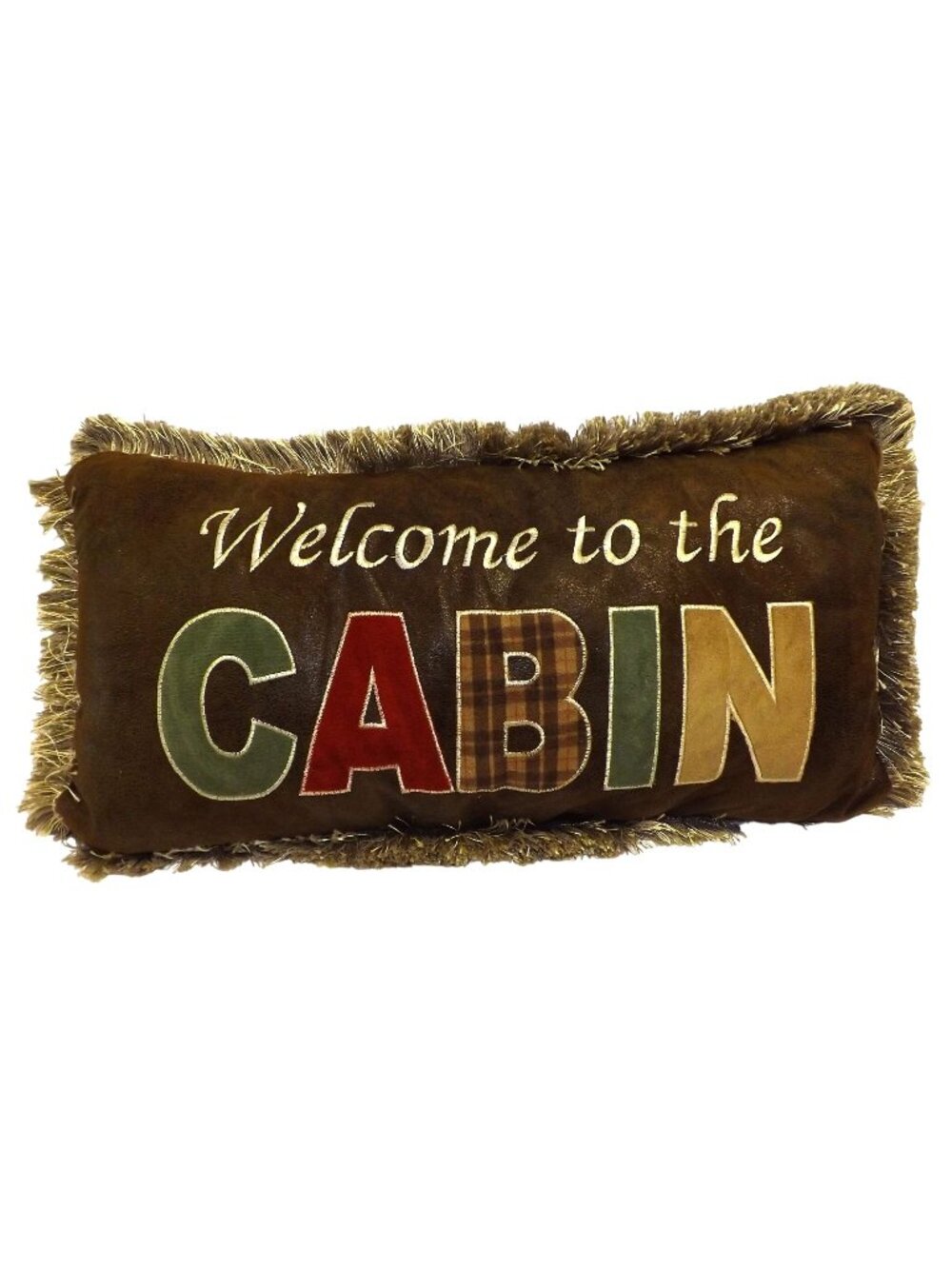 Welcome To The Cabin Decorative Throw Pillow W Fringe Rustic Farm Bass Pro Shops